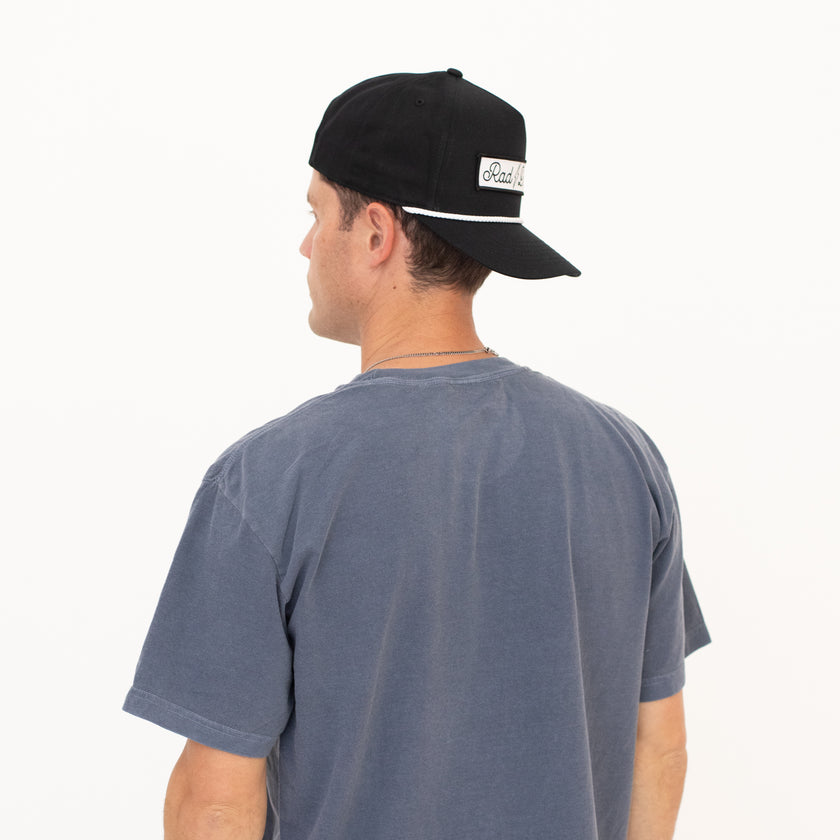 Rad Dad Trucker Rope Hat | 5-Panel Black