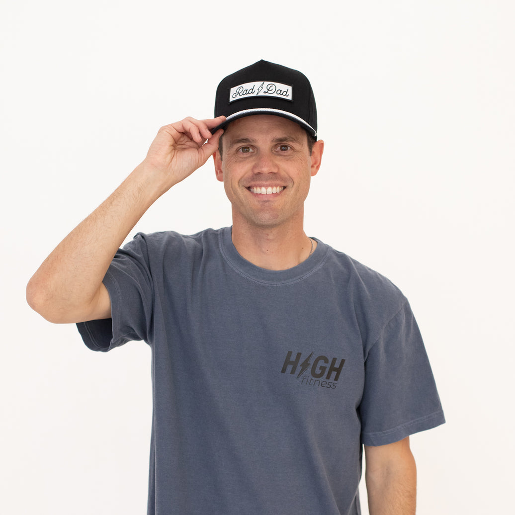 Rad Dad Trucker Rope Hat | 5-Panel Black
