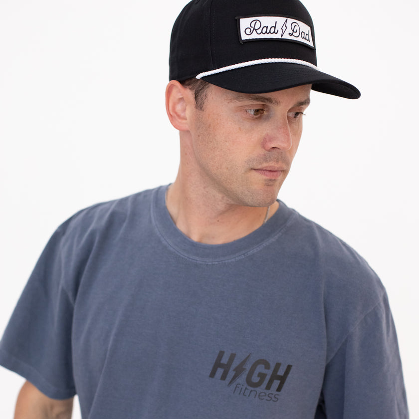 Rad Dad Trucker Rope Hat | 5-Panel Black