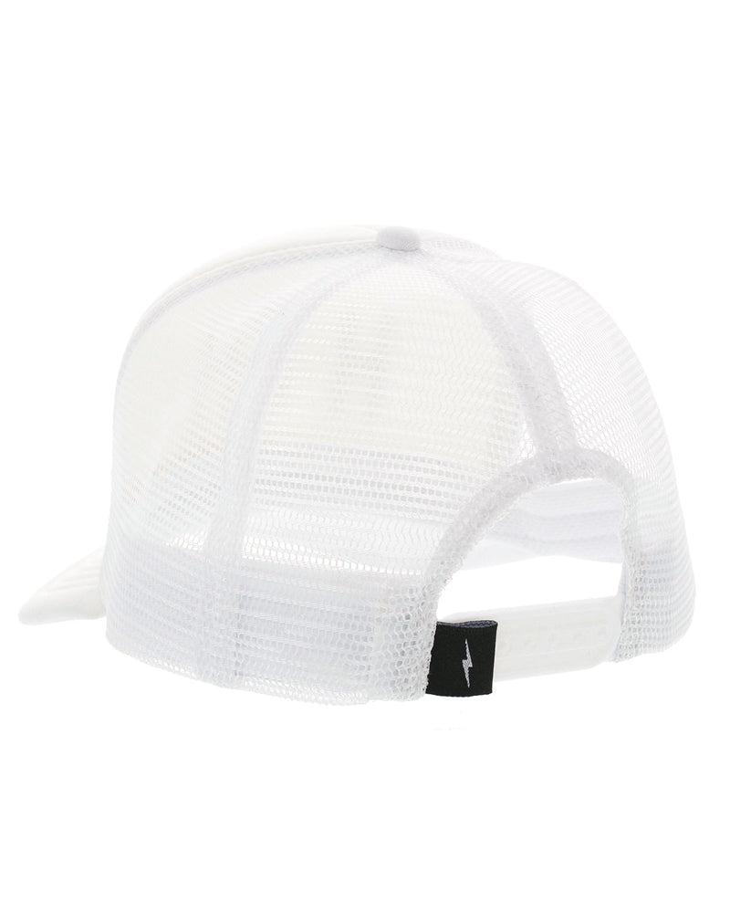 High Low Hat White