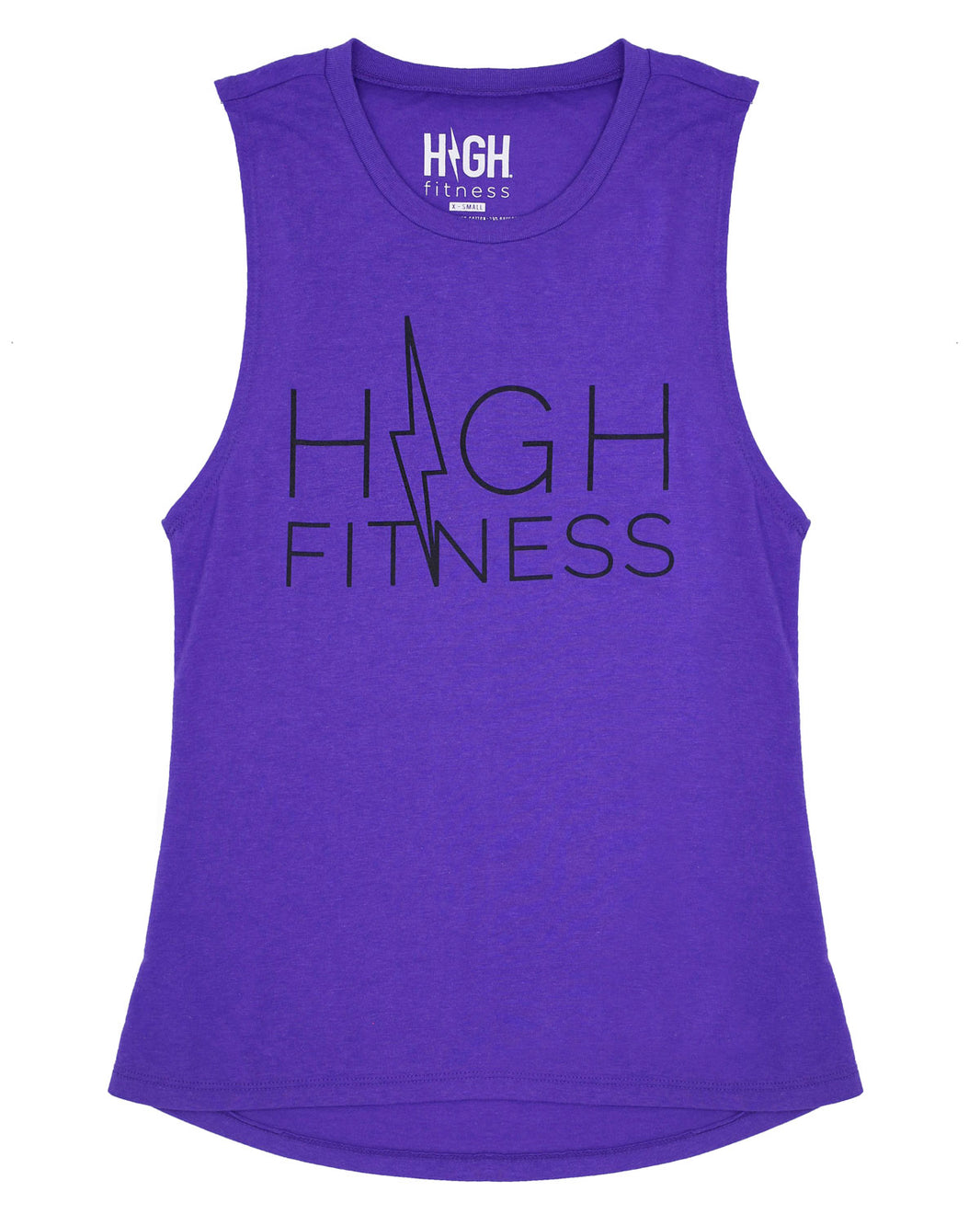 Black Stencil Logo Muscle Tank | Purple