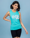 Teal HIGH Low Muscle Tank
