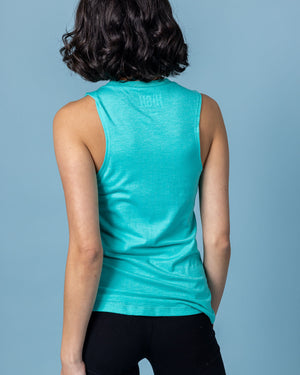 Teal HIGH Low Muscle Tank *XS,S,M*