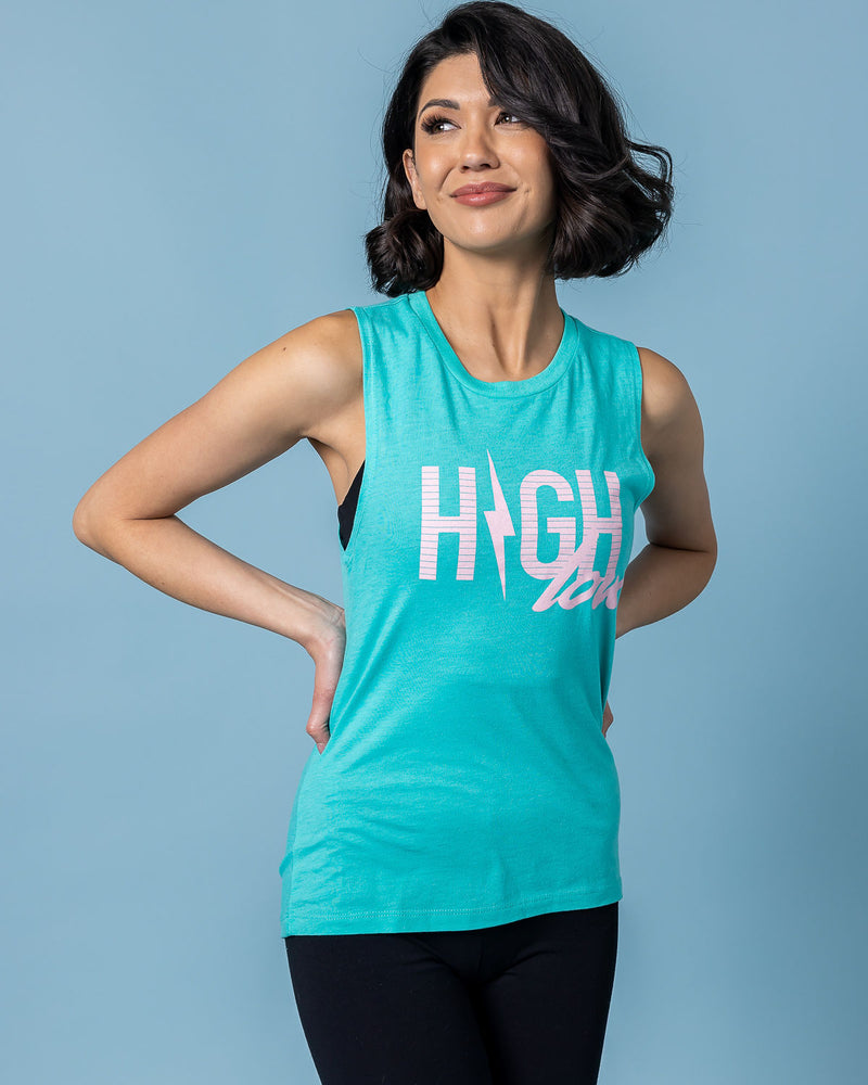 Teal HIGH Low Muscle Tank