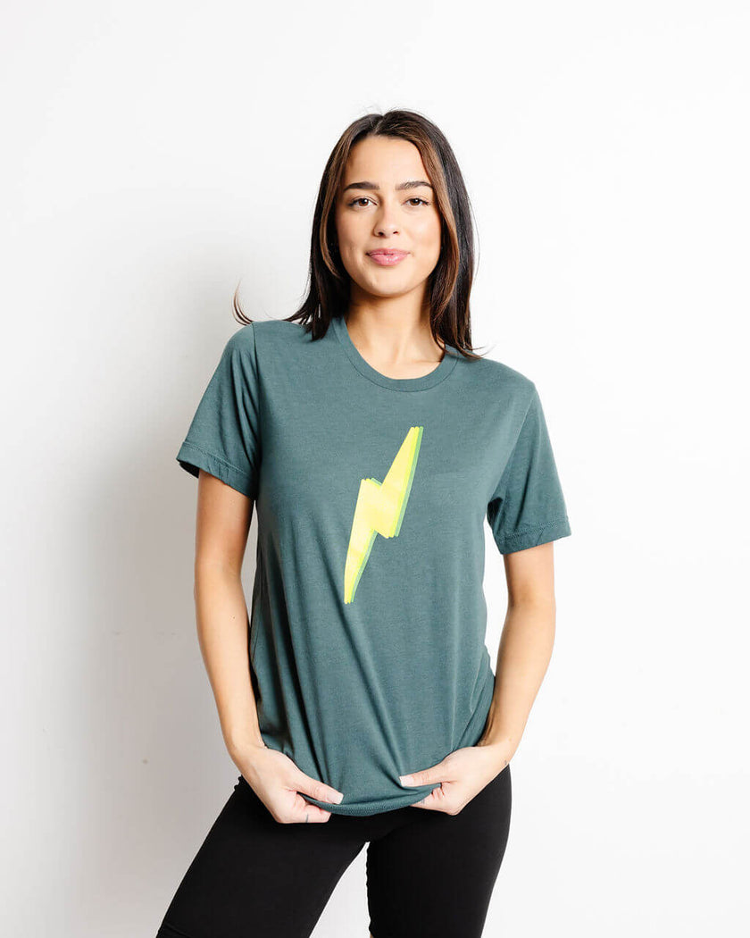 Triple Bolt Green FAV Tee