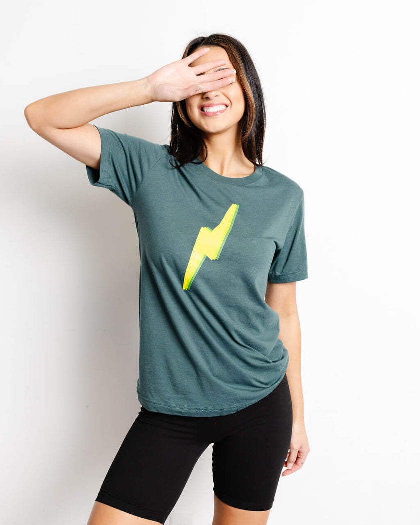 Triple Bolt Green FAV Tee