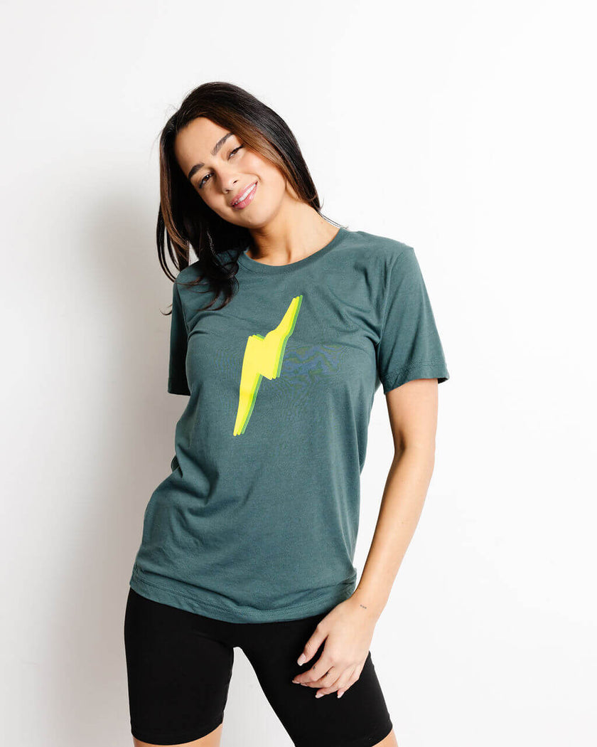 Triple Bolt Green FAV Tee