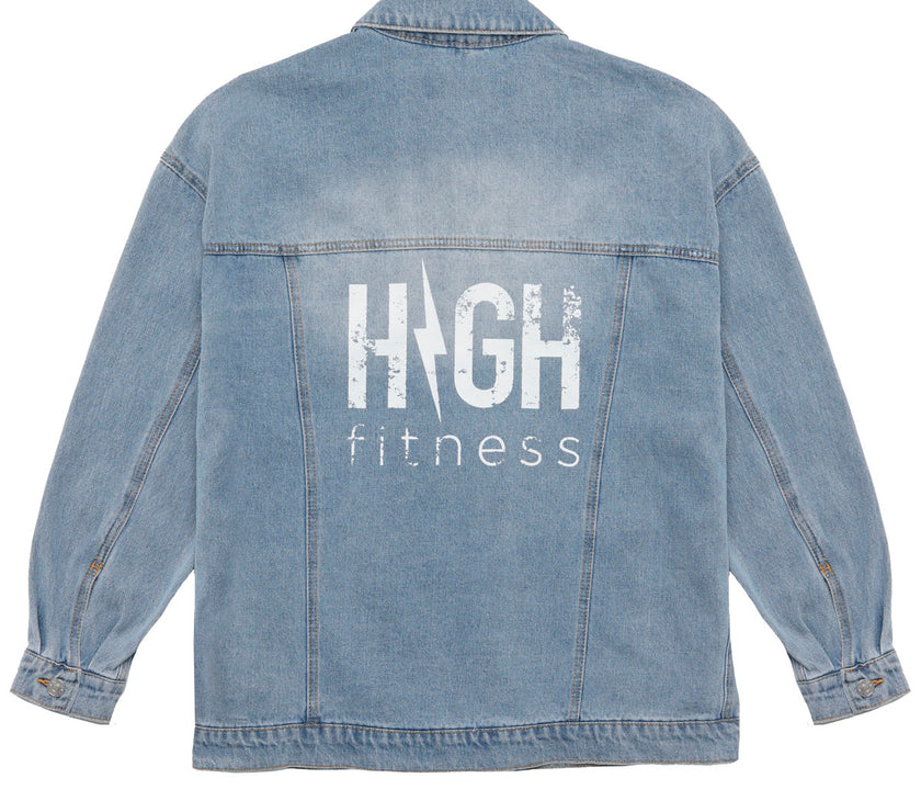 Vintage Printed HIGH Logo Denim Jacket