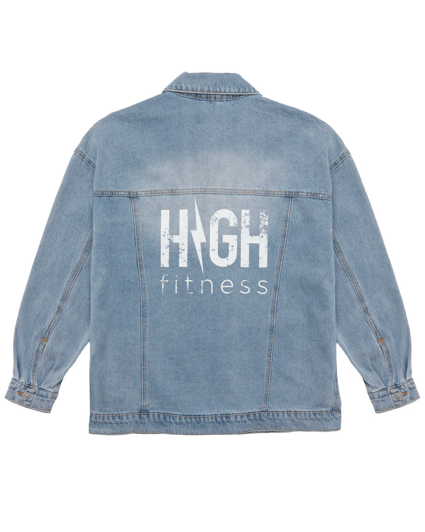 Vintage Printed HIGH Logo Denim Jacket