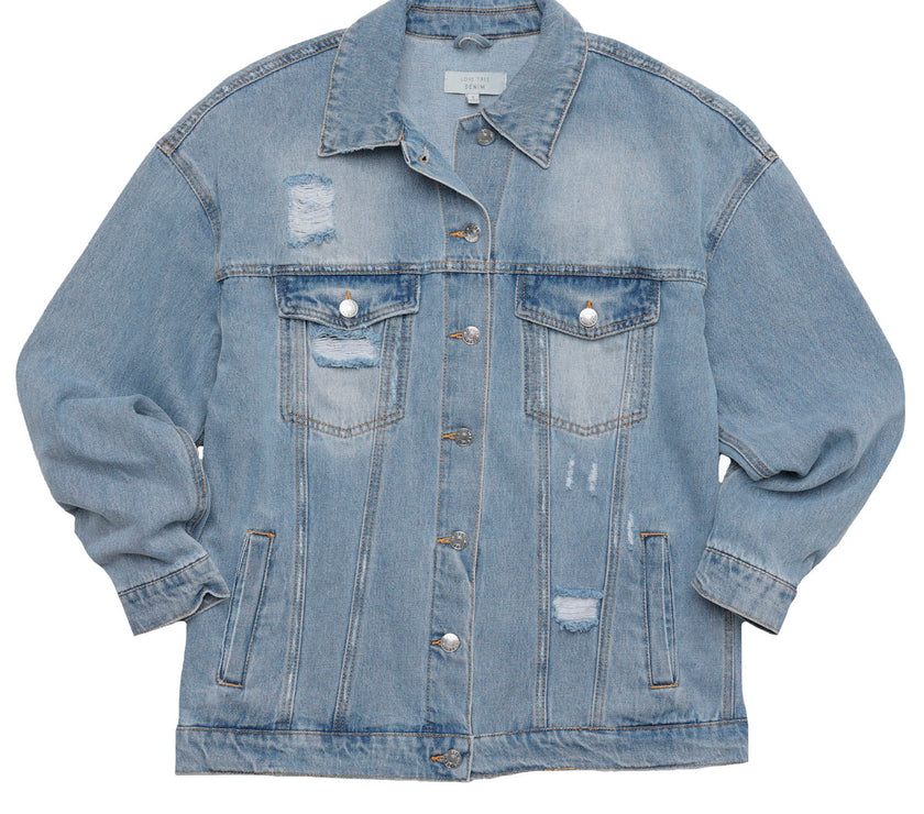 Vintage Printed HIGH Logo Denim Jacket