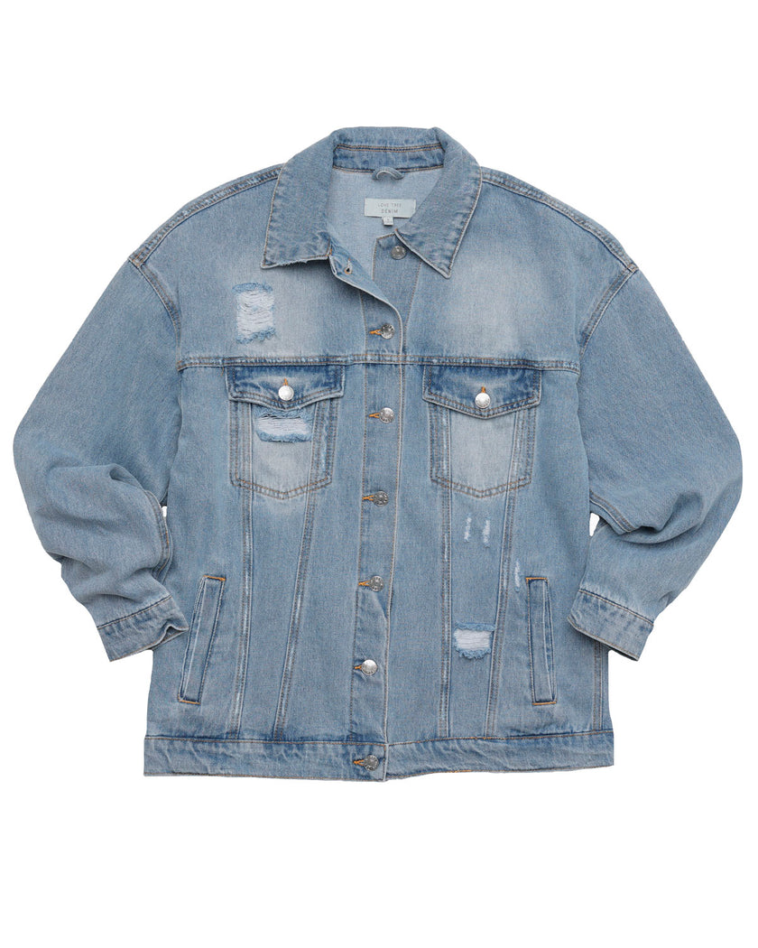 Vintage Printed HIGH Logo Denim Jacket