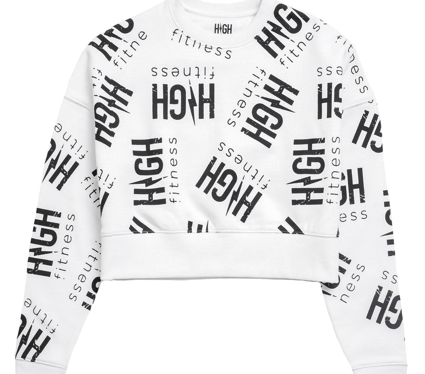 Crop Sweatshirt | White
