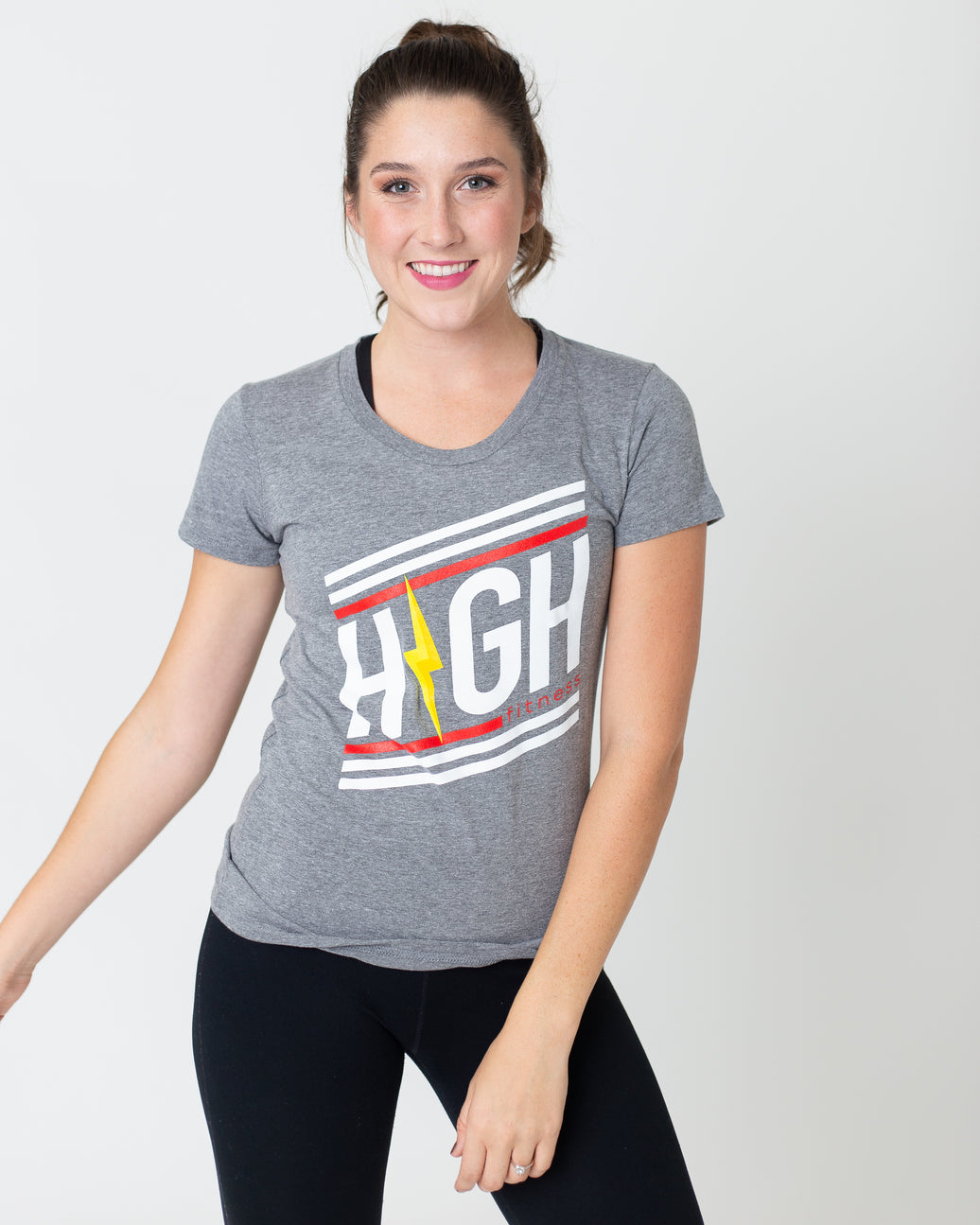 Striped Logo Women's Tee | Gray *XS,S,M*